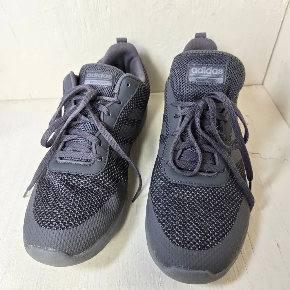 Adidas Cloudfoam Men's Versatile Grey Mesh Running Sneakers ART DB1454 Size 10.5